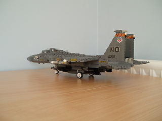 Illustration for article titled Giant LEGO B-1B Bomber Escorted by Fighters, Hawkeye Aircraft
